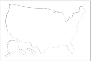 USA Photo Map Replacement Outer Border
