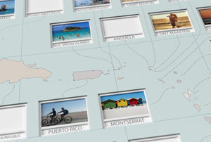 Islands of the Caribbean Photo Map