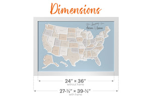 Personalized 50 States Photo Map