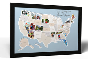 Personalized 50 States Photo Map