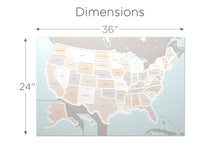 Load image into Gallery viewer, 50 States Photo Map with Printed Background