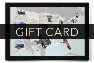 Gift Card - 50 States Photo Map with Printed Background